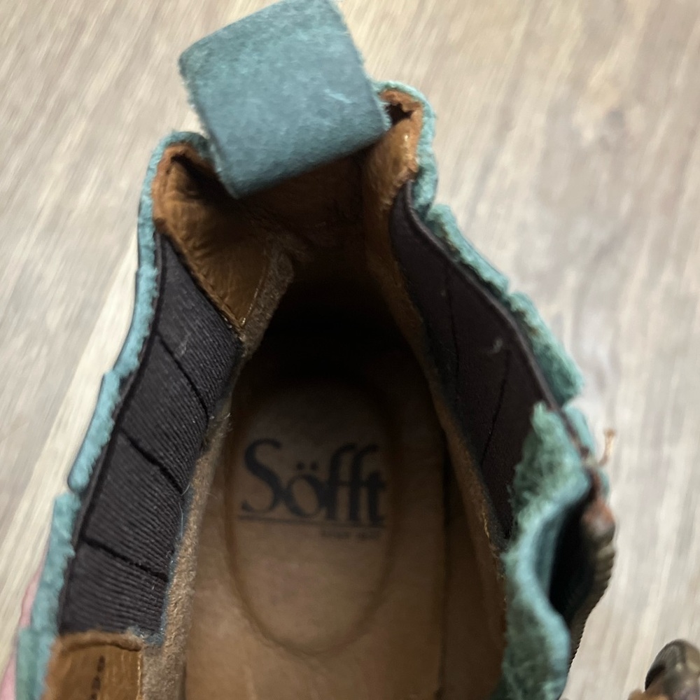 Sofft Teal Leather Ankle Ardmore Booties - Picture 3 of 9